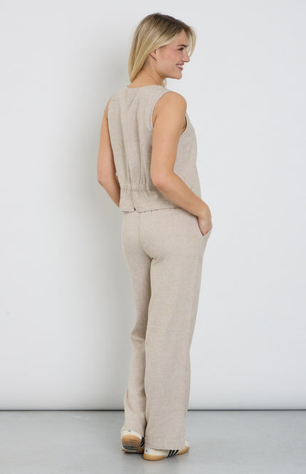 Freequent Broek Fqlavasi Sand Melange Silver 208294 Stretchshop.nl