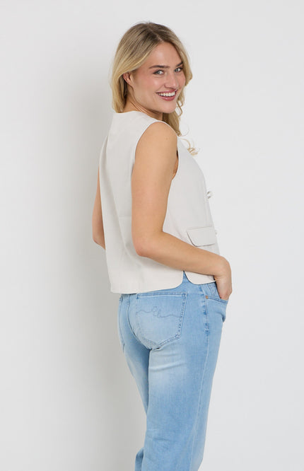 Freequent Gilet Fqmaeve Moonbeam 208189 Stretchshop.nl