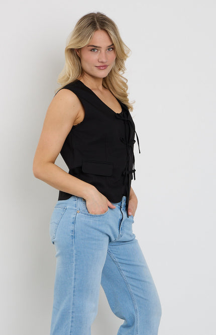 Freequent Gilet Fqmaeve Black 208189 Stretchshop.nl