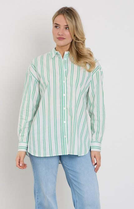 Freequent Blouse Fqfina Star Offwhite Bright Green 207500 Stretchshop.nl