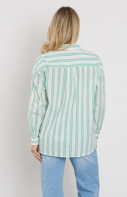 Freequent Blouse Fqfina Star Offwhite Bright Green 207500 Stretchshop.nl