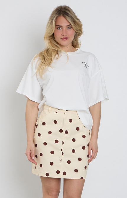 Ydence T-shirt Ydence Cafe Offwhite Stretchshop.nl