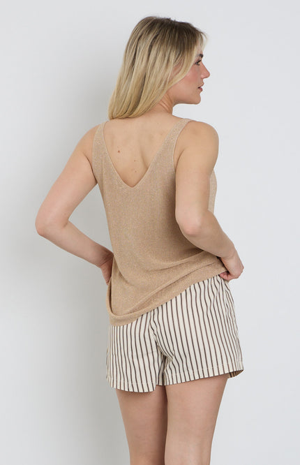 Ydence Top Knitted Lux Beige Stretchshop.nl