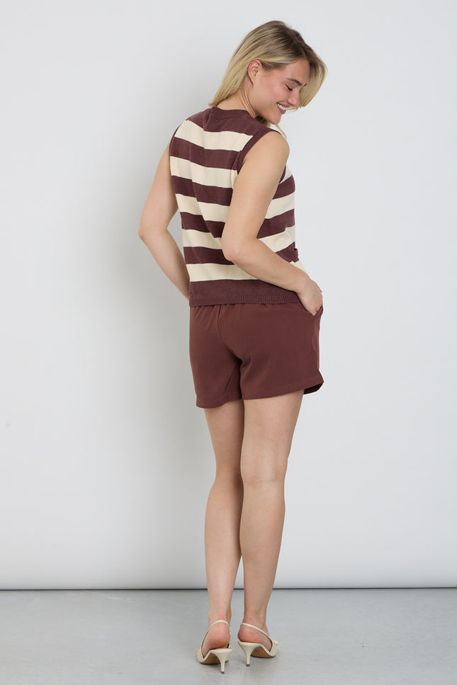 Ydence Short Jenny Dark Brown Stretchshop.nl