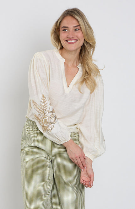 Ydence Blouse Rose Ecru Stretchshop.nl
