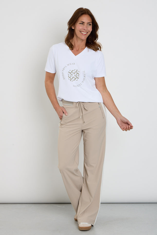 Zoso Travel Broek Morgan Sand Stone 261 Stretchshop.nl