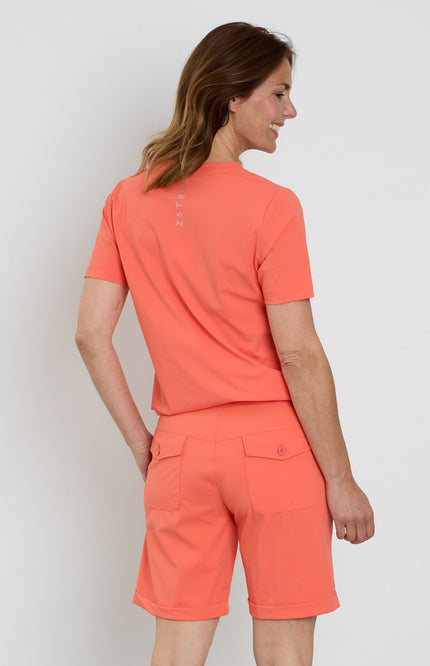 Zoso Travel T-Shirt Dana Coral 262 Stretchshop.nl