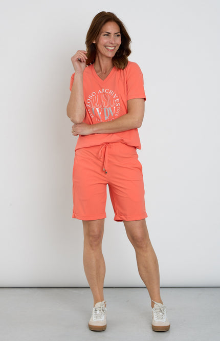 Zoso Travel Short Bowie Coral 262 Stretchshop.nl