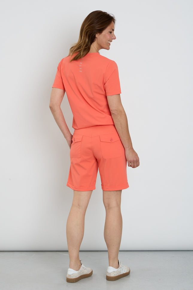 Zoso Travel Short Bowie Coral 262 Stretchshop.nl