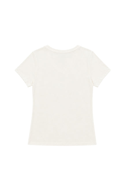 Elvira Casuals T-shirt Sol Offwhite Silver Stretchshop.nl