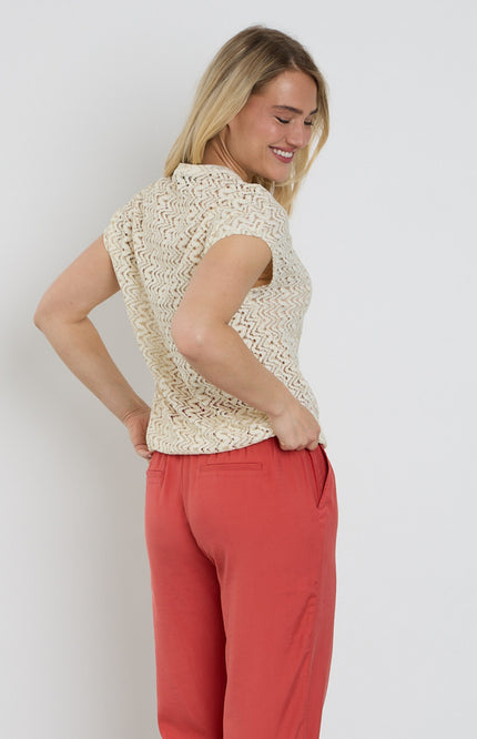 Elvira Casuals Top Julia Ecru Stretchshop.nl