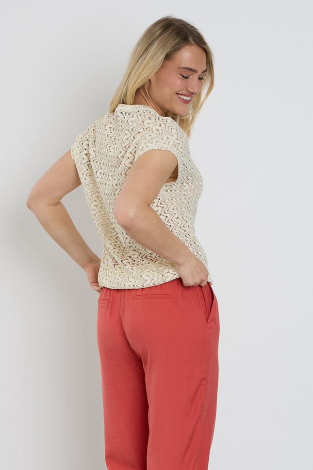 Elvira Casuals Top Julia Ecru Stretchshop.nl