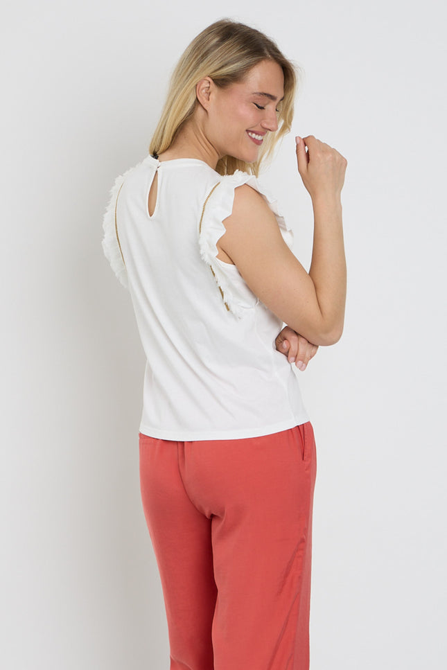 Elvira Casuals Top Dominique Ecru Stretchshop.nl