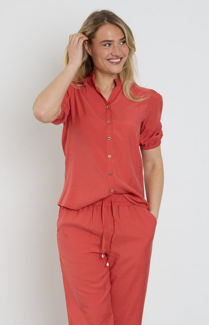 Elvira Casuals Blouse Elodi Burnt Sienna Stretchshop.nl