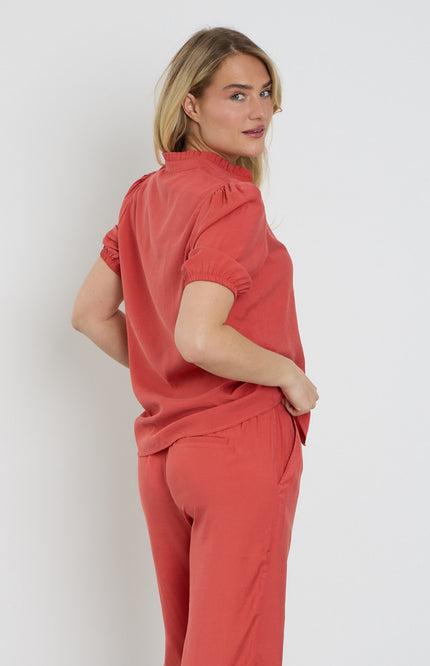 Elvira Casuals Blouse Elodi Burnt Sienna Stretchshop.nl