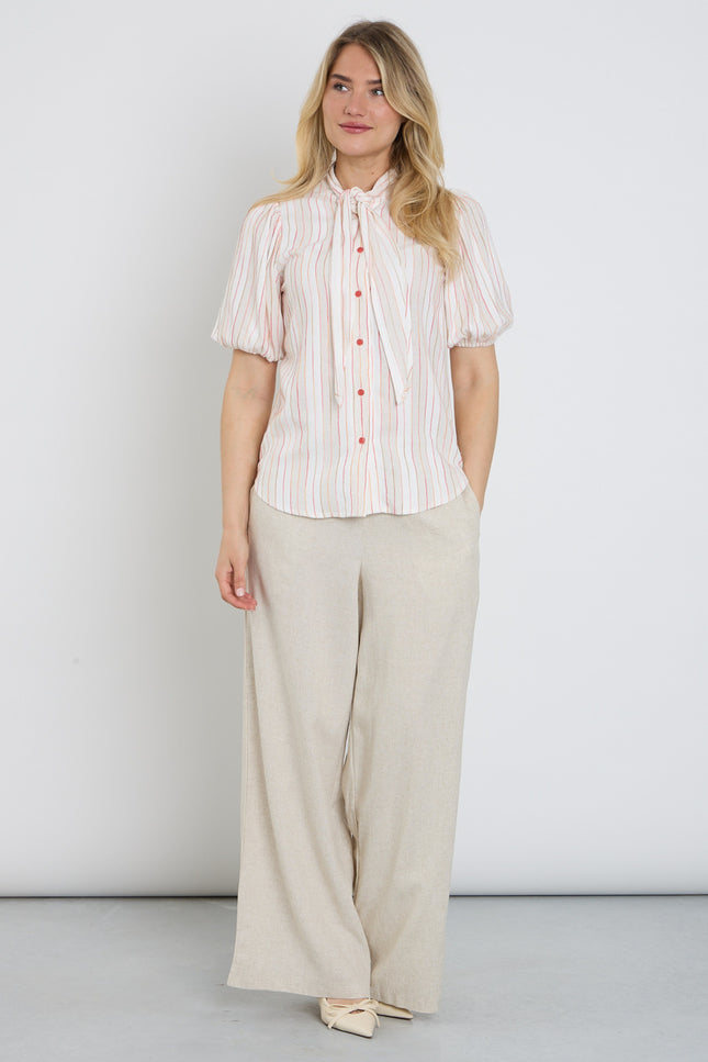 Elvira Casuals Broek Amelia Creme Stretchshop.nl