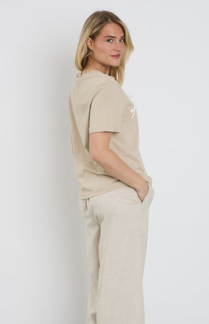 Elvira Casuals T-shirt Amor Sand Stretchshop.nl