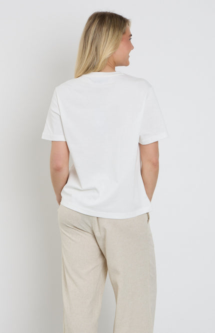 Elvira Casuals T-shirt Amor Offwhite Stretchshop.nl