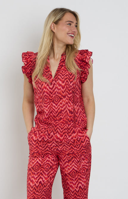 Elvira Casuals Top Luka Pink Summer Stretchshop.nl