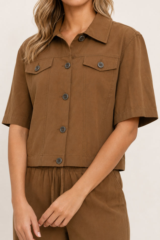 Jacket Doorknoop Camel 926175