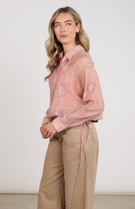 Blouse Ally Embroidery Rose NKF02136