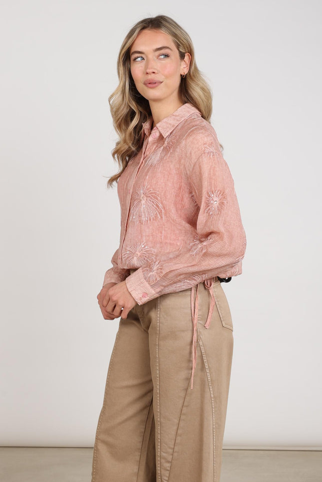 Blouse Ally Embroidery Rose NKF02136