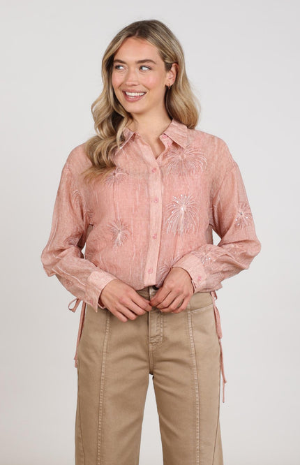 Blouse Ally Embroidery Rose NKF02136