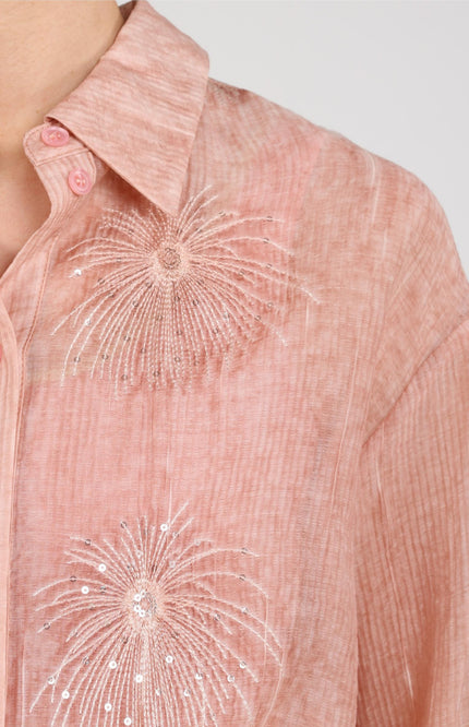 Blouse Ally Embroidery Rose NKF02136