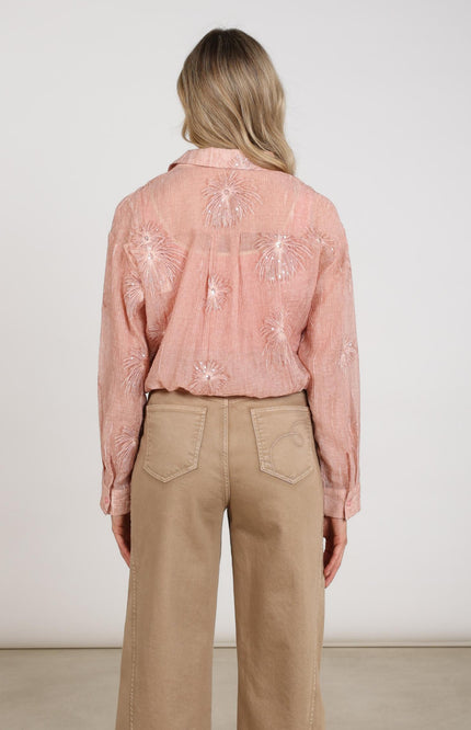Blouse Ally Embroidery Rose NKF02136