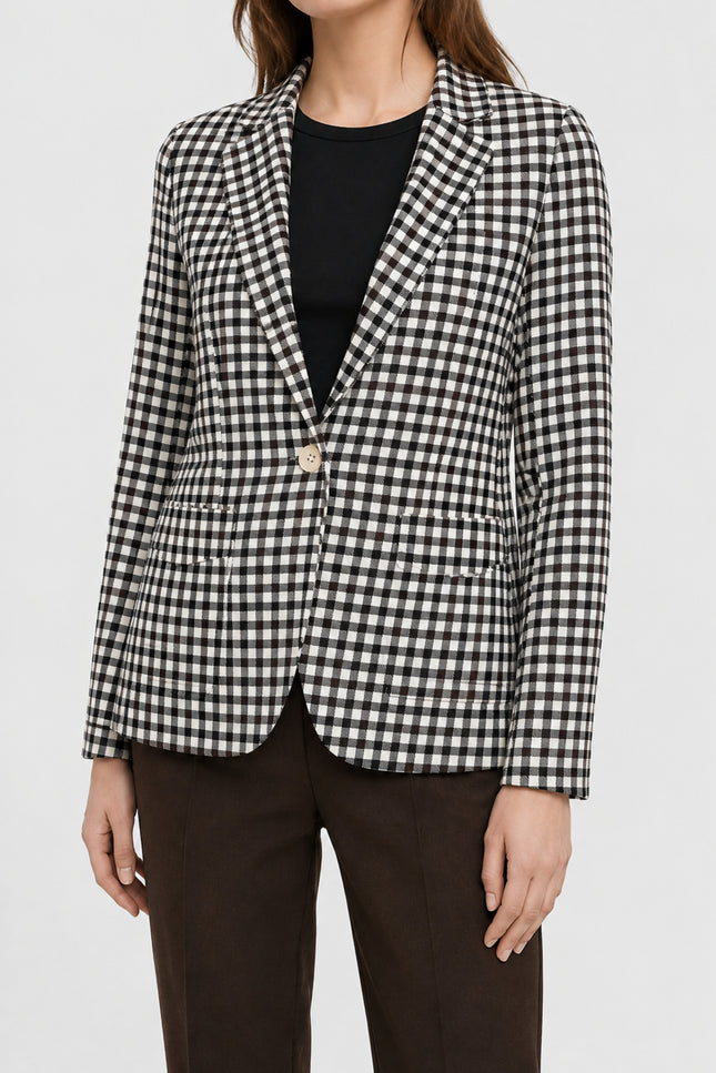 Travel Blazer Daisy Brown Check