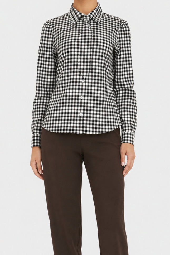 Travel Blouse Payette Brown Check