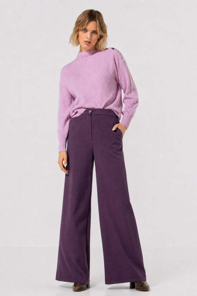 Broek Effen Purple 4567-44
