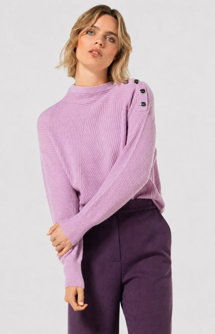 Trui Knopendetails Light Violet 4210-41
