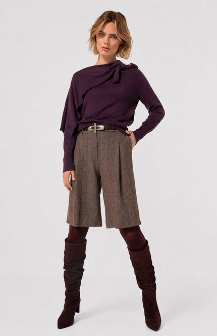 Trui Knoopdetail Plum 4205-45