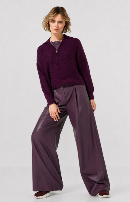 Trui Halfzip Plum 4222-45