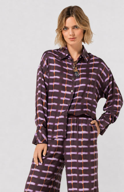 Blouse Strik Print Multi Color 4659-59