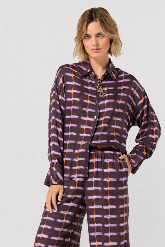Blouse Strik Print Multi Color 4659-59