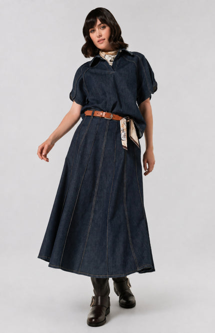 Blouse Jeans Dark Blue 4615-23