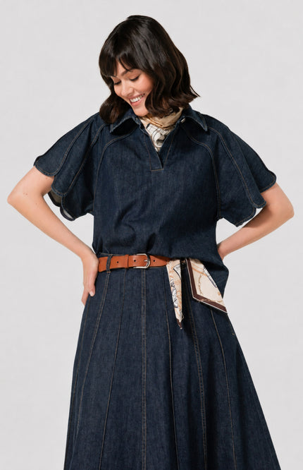 Blouse Jeans Dark Blue 4615-23