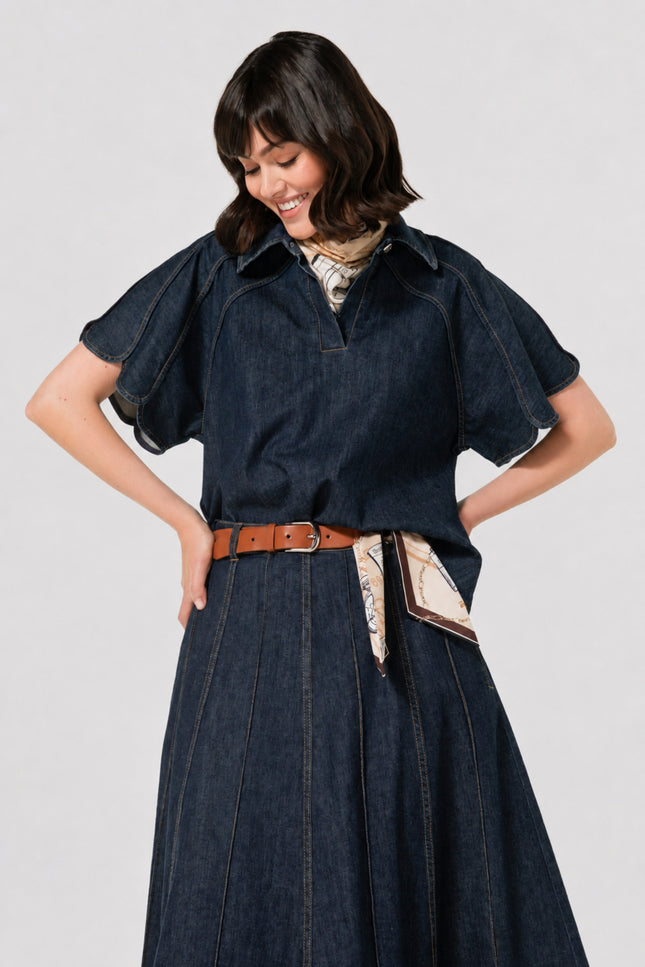 Blouse Jeans Dark Blue 4615-23