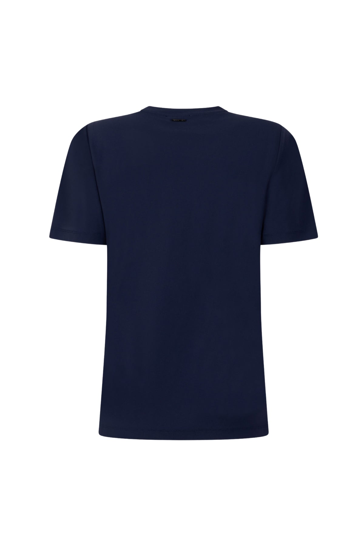 Zoso Travel T-Shirt Vivian Navy 265, blauw katoenen T-shirt met reisprint, voor dames en heren.