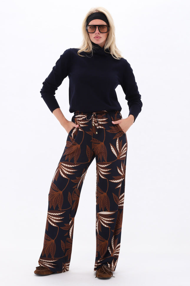 Broek Met Botanische Print D308-P154