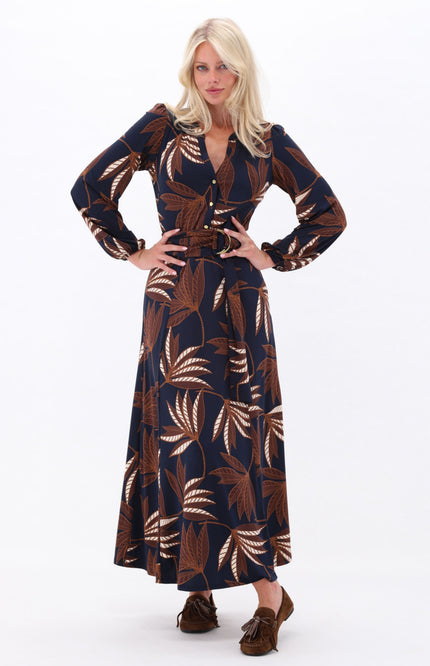 Jurk Maxi Met Botanische Print D309-P154