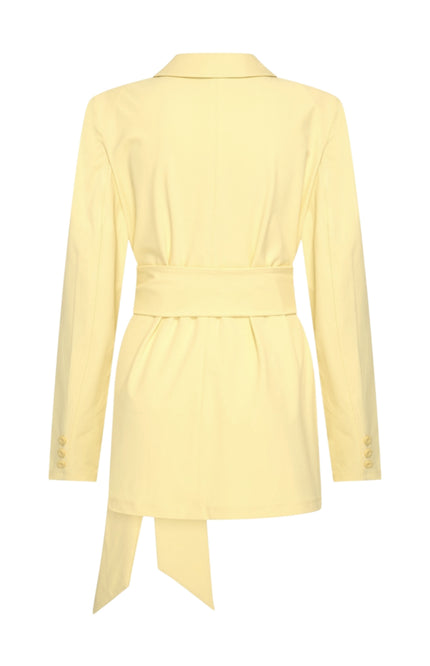 Mi Piace Travel Blazer Belted Lemon Yellow 202823 Stretchshop.nl