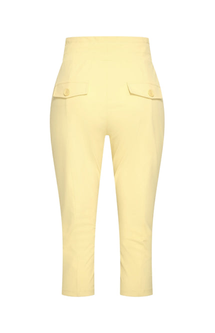 Mi Piace Heavy Travel Broek Capri Lemon Yellow 202820A Stretchshop.nl
