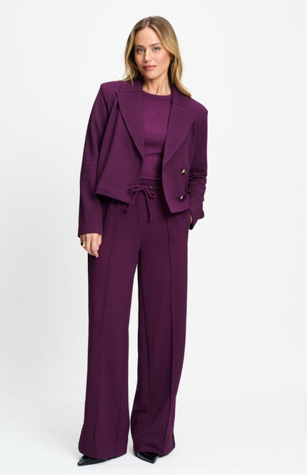 Broek Leah Dark Plum Purple SP9848