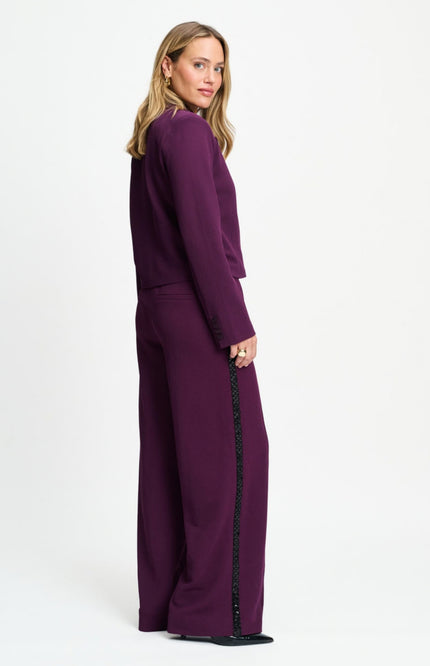 Broek Leah Dark Plum Purple SP9848