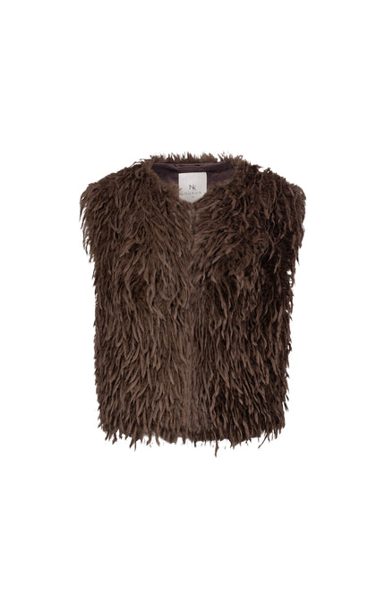 Gilet Mila Feather Taupe NKF08026