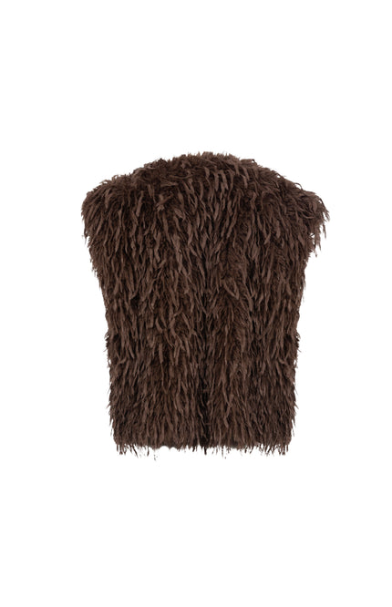 Gilet Mila Feather Taupe NKF08026