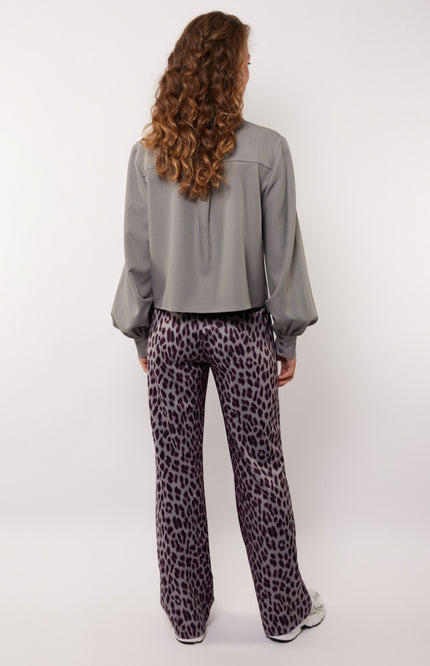 Broek Bindi Gray Melange Mauve Wine